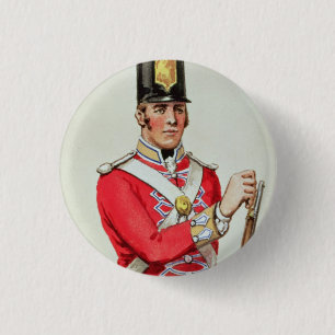 Badge Rond 2,50 Cm Soldat britannique en périodes napoléoniennes
