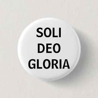 Badge Rond 2,50 Cm Soli Deo (noir sur le blanc)