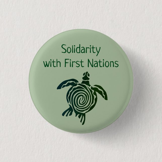 Badge Rond 2,50 Cm Solidarité avec des premières nations (Devant)