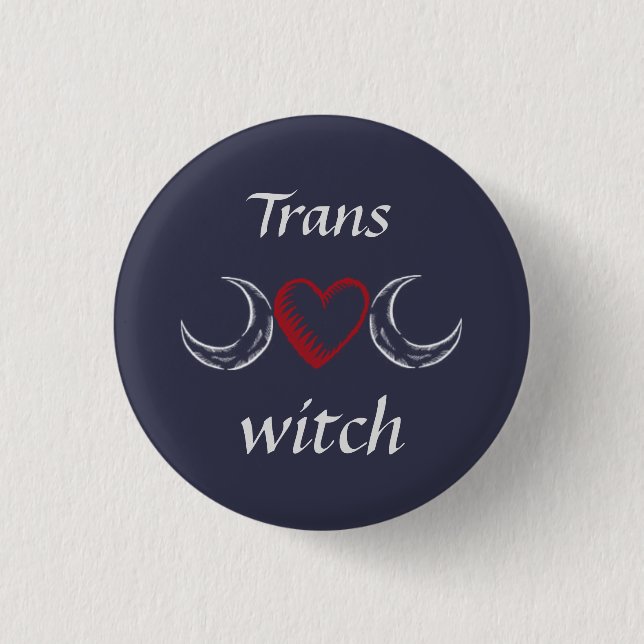Badge Rond 2,50 Cm Sorcière de Trans* (Devant)