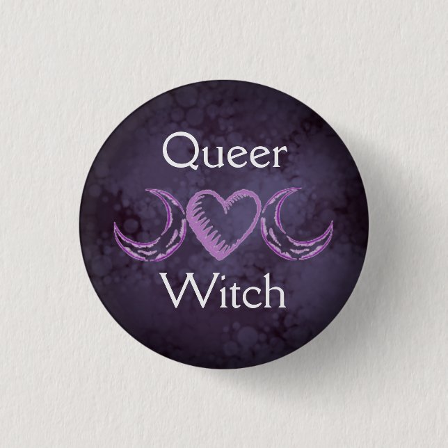 Badge Rond 2,50 Cm Sorcière Queer (Devant)