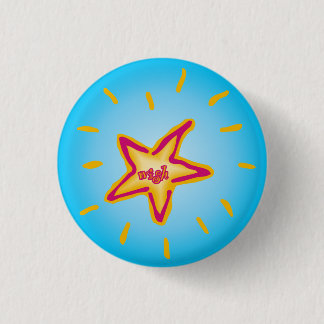Badge Rond 2,50 Cm Souhait sur un bouton d'étoile