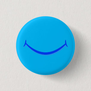Badge Rond 2,50 Cm Sourire bleu