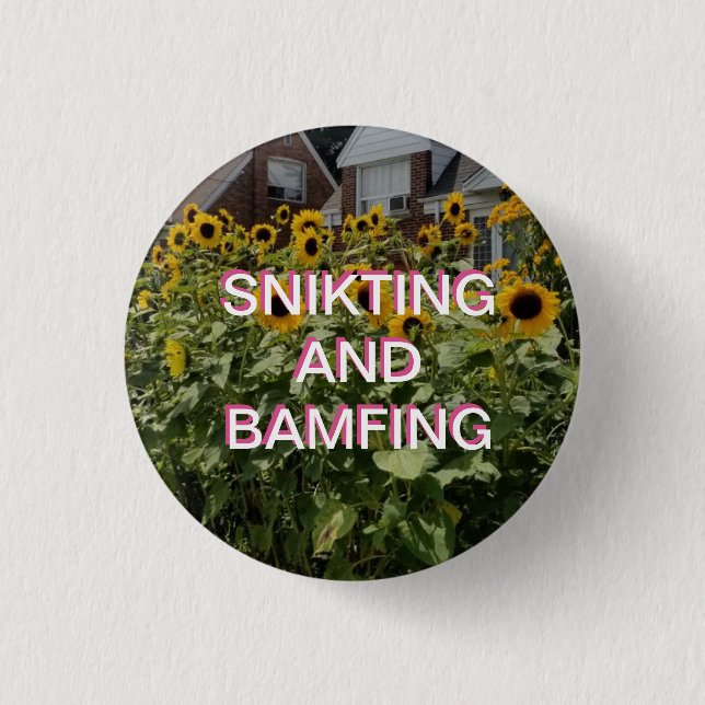 BADGE ROND 2,50 CM SOURIRE ET BAMFINER (Devant)