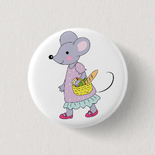 Badge Rond 2,50 Cm souris drôle