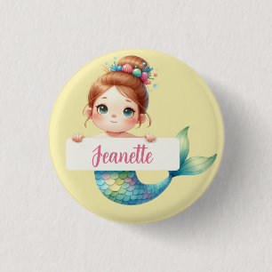 Badge Rond 2,50 Cm Sous la mer - Sirène personnalisée