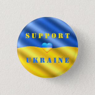 Badge Rond 2,50 Cm Soutien à l'Ukraine - Liberté - Paix - Ukraine Dra
