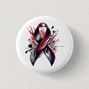 Badge Rond 2,50 Cm Soutien du cancer