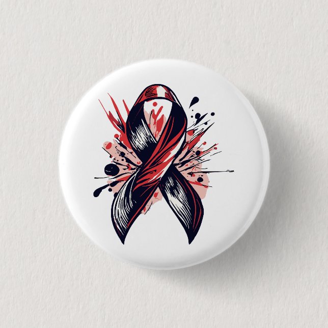 Badge Rond 2,50 Cm Soutien du cancer (Devant)