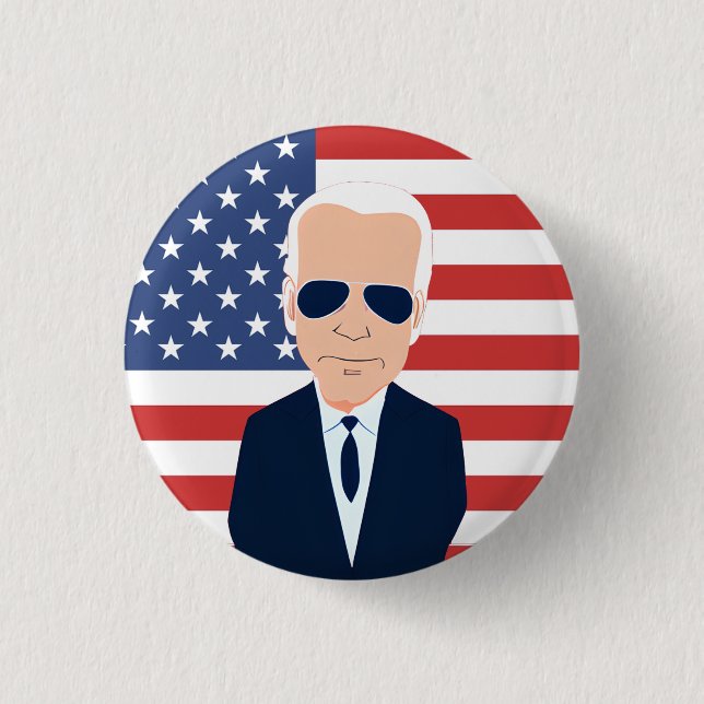 Badge Rond 2,50 Cm Soutien Joe Biden | Élection présidentielle de 202 (Devant)