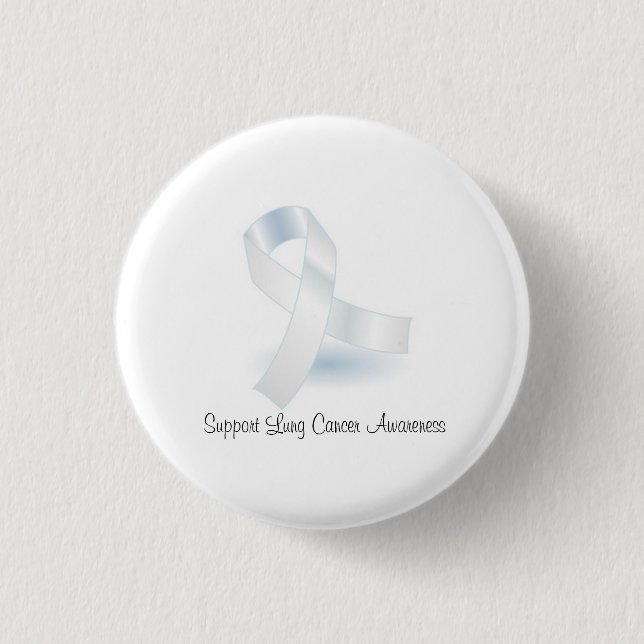 Badge Rond 2,50 Cm Soutien Sensibilisation au cancer pulmonaire - Bou (Devant)