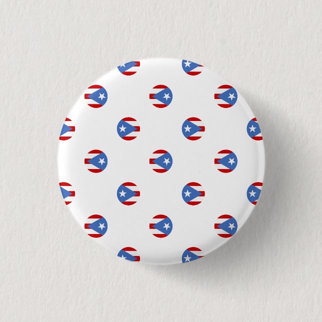 Badge Rond 2,50 Cm Souvenir : Cercles : Drapeau de Porto Rico : Pin (Devant)