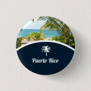 Badge Rond 2,50 Cm Souvenir : Plage de Porto Rico : Pin