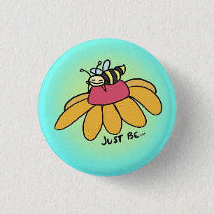 Badge Rond 2,50 Cm Soyez juste Pin d'abeille