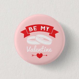 Badge Rond 2,50 Cm Soyez Mes Anneaux Valentine
