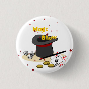 Badge Rond 2,50 Cm Spectacle de Magie Fête d'Anniversaire Enfants Cél