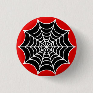 Badge Rond 2,50 Cm Spider Web