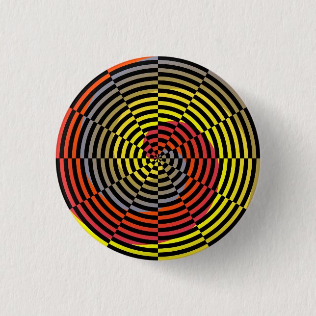 Badge Rond 2,50 Cm Spirale rouge jaune bleu par Kenneth Yoncich (Devant)
