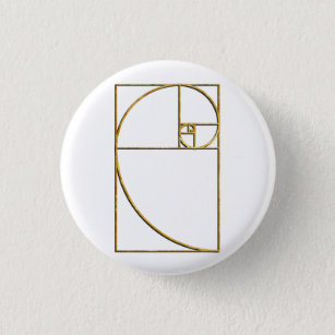 Badge Rond 2,50 Cm Spirale sacrée de Fibonacci de rapport d'or
