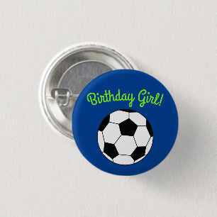 Badge Rond 2,50 Cm Sports de football Anniversaire Fête de fille