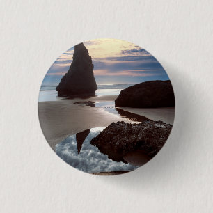 Badge Rond 2,50 Cm Stack marin en forme d'épine Face Rock Wayside,