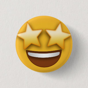 Badge Rond 2,50 Cm Star Eyes Emoji