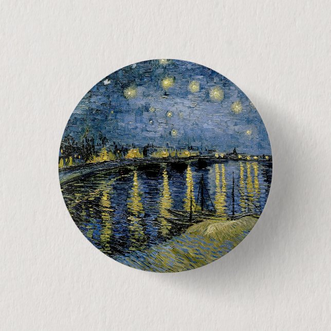 Badge Rond 2,50 Cm Starry Night Vincent van Gogh (Devant)