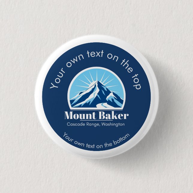Badge Rond 2,50 Cm Station de ski Cascade Mount Baker Washington  (Devant)