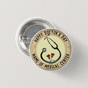 Badge Rond 2,50 Cm Stéthoscope de jour du médecin de l'installation M