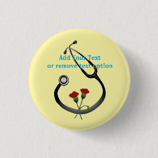 Badge Rond 2,50 Cm Stethoscope du jour du Docteur