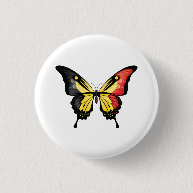 Badge Rond 2,50 Cm Sticker à drapeau à queue noire de Belgique (Devant)