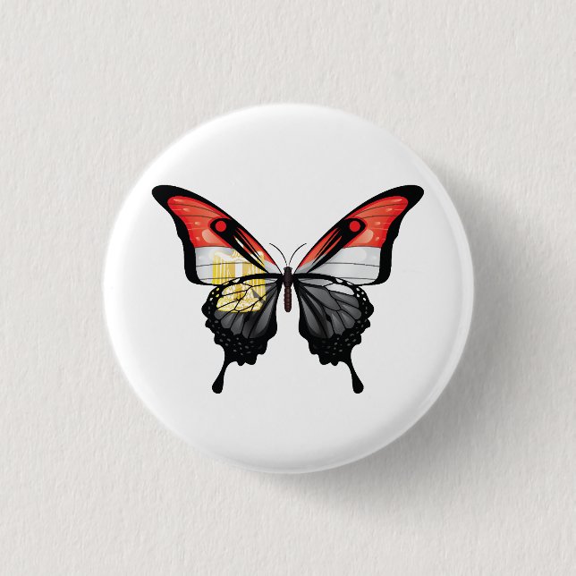 Badge Rond 2,50 Cm Sticker du drapeau à queue noire égyptien (Devant)