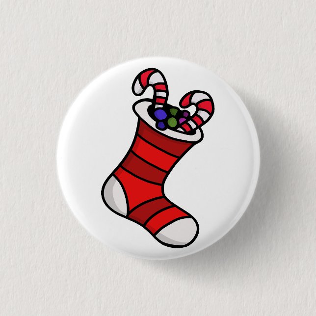Badge Rond 2,50 Cm Stockage de Noël (Devant)