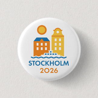 Badge Rond 2,50 Cm Stockholm Sweden 2026 International Convention Pin