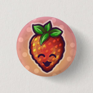 Badge Rond 2,50 Cm Strawberry^o^
