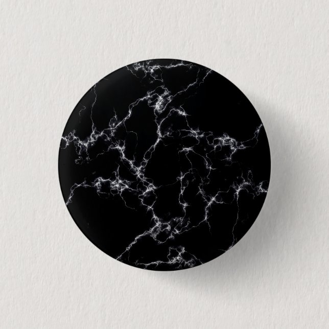 Badge Rond 2,50 Cm Style marbre élégant4 - Noir et blanc (Devant)