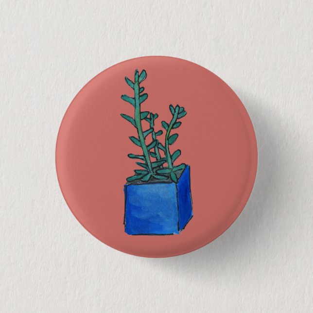 Badge Rond 2,50 Cm Succulent (Devant)