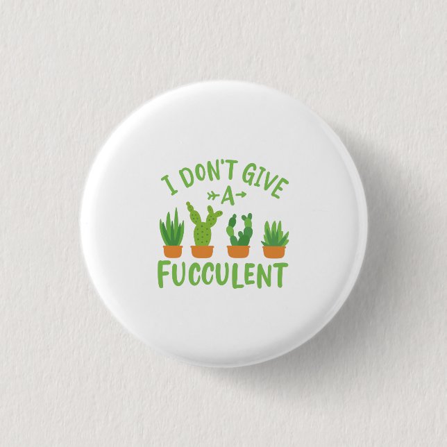 Badge Rond 2,50 Cm Succulents Plante (Devant)