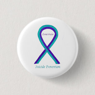 Badge Rond 2,50 Cm Suicide Prevention Awareness Ribbon Button Pins