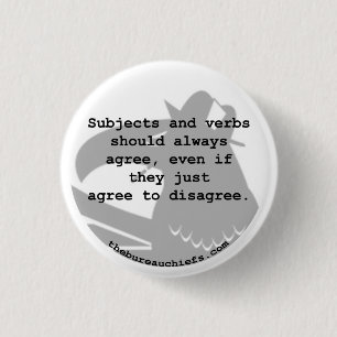 Badge Rond 2,50 Cm Sujets et bouton des verbes 1,25"