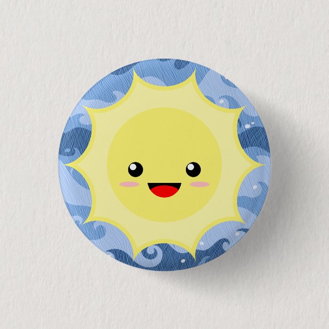 Badge Rond 2,50 Cm Sun (Devant)
