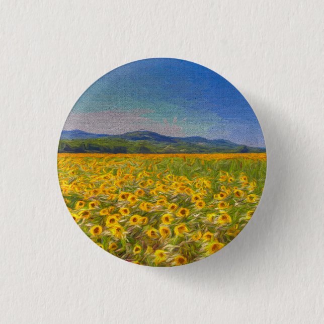 Badge Rond 2,50 Cm Sunflower Dreams Art (Devant)