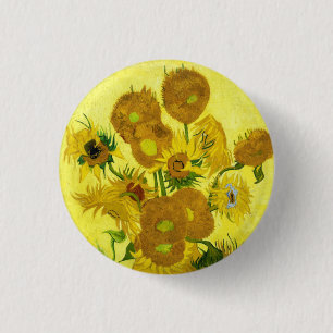 Badge Rond 2,50 Cm Sunflowers Vincent van Gogh