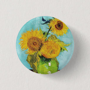 Badge Rond 2,50 Cm Sunflowers Vincent van Gogh
