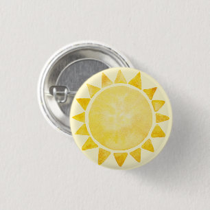 Badge Rond 2,50 Cm Sunshine Thème 1er Bouton de fête d'anniversaire