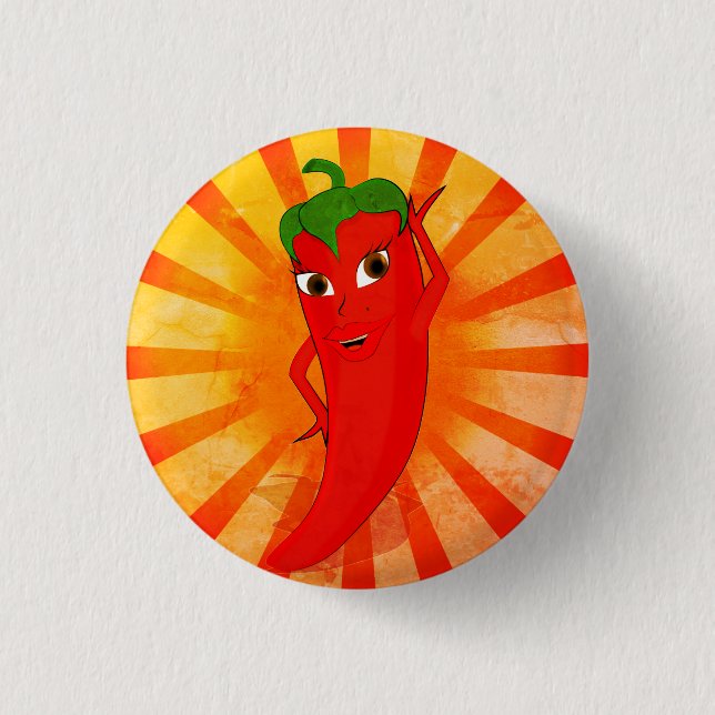 Badge Rond 2,50 Cm Superstar vintage Red Pepper (Devant)