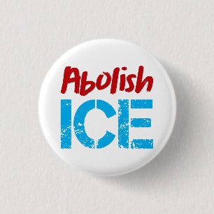 Badge Rond 2,50 Cm Supprimer la glace Rouge bleu