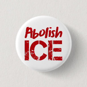 Badge Rond 2,50 Cm Supprimer la glace Rouge sur blanc