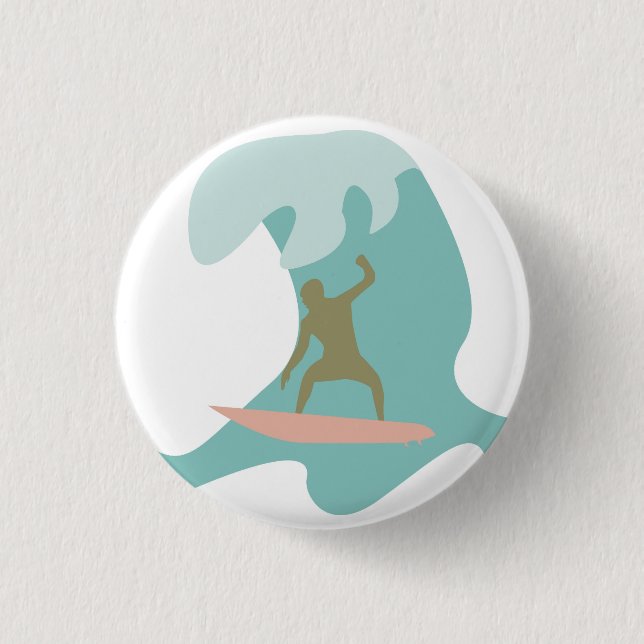Badge Rond 2,50 Cm Surf (Devant)