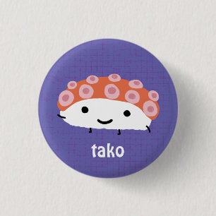 Badge Rond 2,50 Cm Sushi au poulpe (tako)
